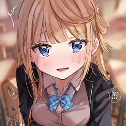 This is a pixiv picture whose title is 「………俺の席で何してるの？」.