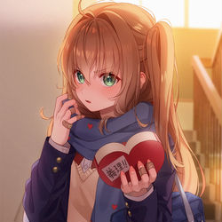 This is a pixiv picture whose title is バカ、義理チョコだよ🙄.