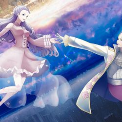 This is a pixiv picture whose title is 【お仕事】「白花伝伯爵」「レディ華花伝」MVイラスト.
