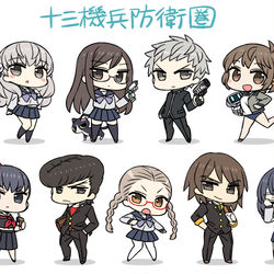 This is a pixiv picture whose title is 十三機兵防衛圏.