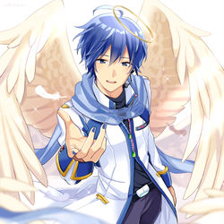 This is a pixiv picture whose title is KAITOV3さんおたおめ～～～！.