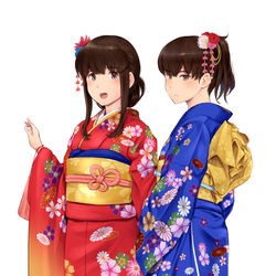 This is a pixiv picture whose title is 赤城と加賀.