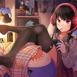 This is a pixiv picture whose title is 夜はまだこれから.