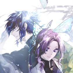 This is a pixiv picture whose title is 鬼滅.