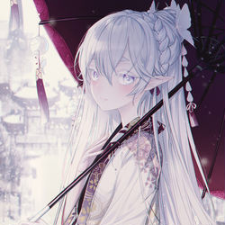 This is a pixiv picture whose title is 白雪.