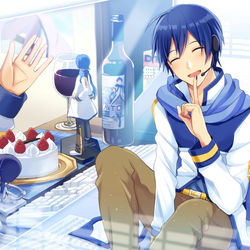 This is a pixiv picture whose title is KAITOクリプトン暦お誕生日～～～！.
