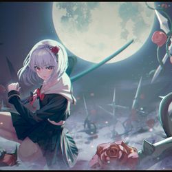 This is a pixiv picture whose title is rose moon.