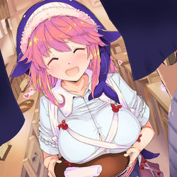 This is a pixiv picture whose title is 鯢呑亭の看板娘。.