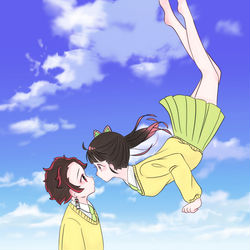 This is a pixiv picture whose title is ポニョ感ハンパない炭カナ.