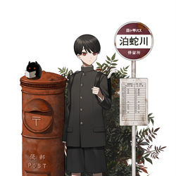 This is a pixiv picture whose title is バス停.