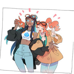This is a pixiv picture whose title is ♡ルリナ&ソニア♡.