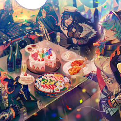 This is a pixiv picture whose title is 【荒野行動/お仕事絵】2周年記念イラスト.