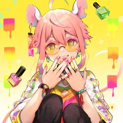 This is a pixiv picture whose title is 🐭桃李君.