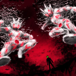 This is a pixiv picture whose title is 『METAL RISING IMPACT』.