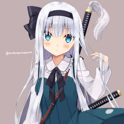 This is a pixiv picture whose title is ロング妖夢ちゃん.