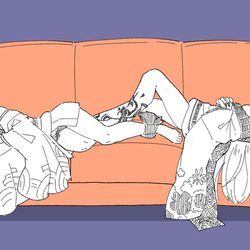 This is a pixiv picture whose title is ソファ.