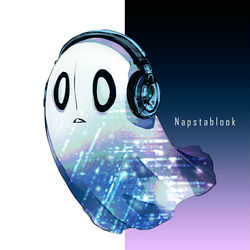 This is a pixiv picture whose title is Napstablook.