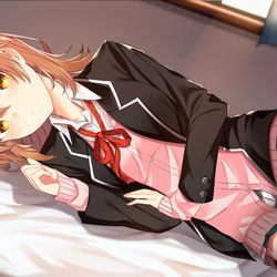 This is a pixiv picture whose title is いろはと添い寝.