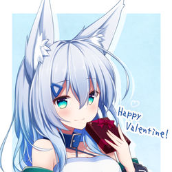 This is a pixiv picture whose title is バレンタインきつね.