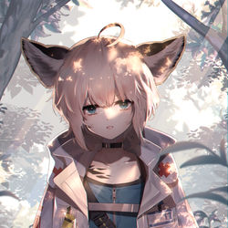 This is a pixiv picture whose title is 🦊🐼.