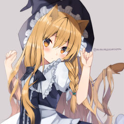 This is a pixiv picture whose title is ねこ魔理沙.