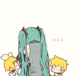 This is a pixiv picture whose title is うちのちょんみねはミクおねえさんといつもいっしょ.