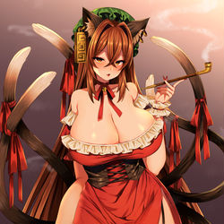 This is a pixiv picture whose title is 八雲橙.