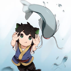 This is a pixiv picture whose title is A hungry hei!.