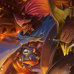 This is a pixiv picture whose title is 【PFAOS】炎下を進む鋼鉄.