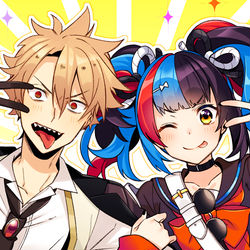 This is a pixiv picture whose title is ✩★あたしちゃんと俺様ちゃん★✩.