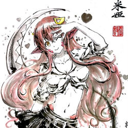This is a pixiv picture whose title is 【極道畫師】米婭.