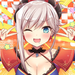 This is a pixiv picture whose title is ピーース！.
