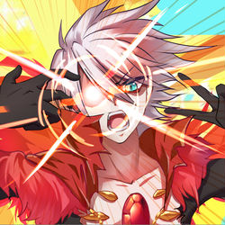 This is a pixiv picture whose title is 使用清少纳言宝具的迦尔纳  キラキラのカルナ.
