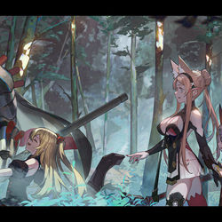 This is a pixiv picture whose title is 【PFAOS】森.
