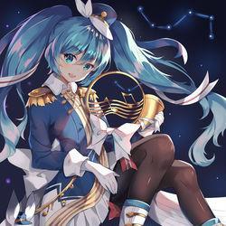 This is a pixiv picture whose title is 雪ミク2020.