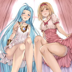 This is a pixiv picture whose title is グラブルなまあし部　ルリア＆ジータ.