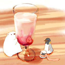 This is a pixiv picture whose title is いちごヨーグルト.