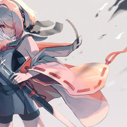 This is a pixiv picture whose title is 立ち向かえ少女.