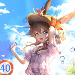 This is a pixiv picture whose title is 🐰☀️.