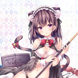 This is a pixiv picture whose title is バレンタインねこメイドさん.