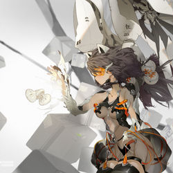 This is a pixiv picture whose title is 你的外卖小妹赤夜枭.