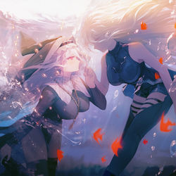 This is a pixiv picture whose title is 深海猎人.