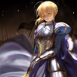 This is a pixiv picture whose title is Saber.