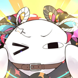 This is a pixiv picture whose title is キラキラのメジェドさま.