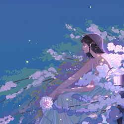 This is a pixiv picture whose title is 花的记忆.