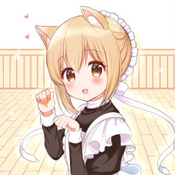 This is a pixiv picture whose title is 俺んちのメイドにゃん.