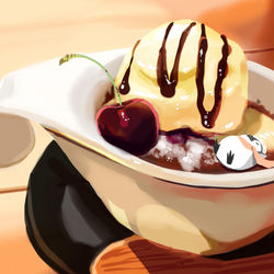 This is a pixiv picture whose title is さくらんぼフォンダン.