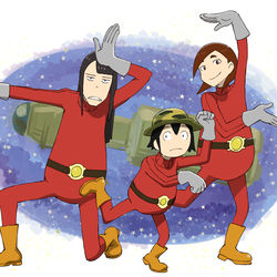 This is a pixiv picture whose title is 宇宙船には手を出すな！.