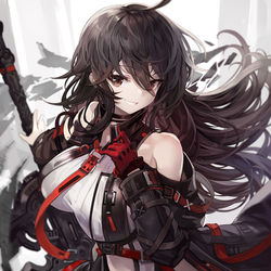 This is a pixiv picture whose title is 黑.