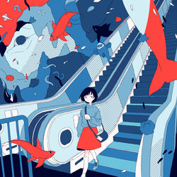 This is a pixiv picture whose title is 視界.